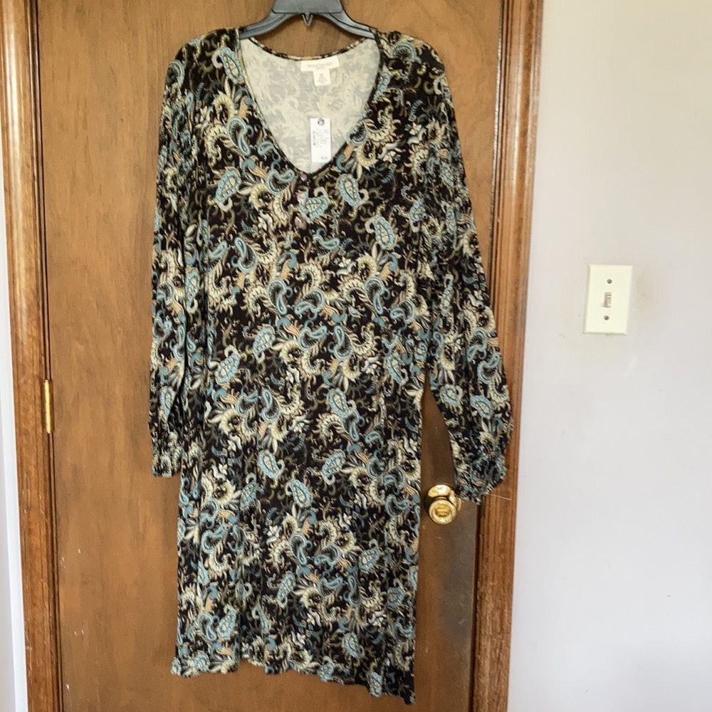 Relisted Skyes the Limit floral print smock detail dress soft w stretch boho 3X - Picture 5 of 17